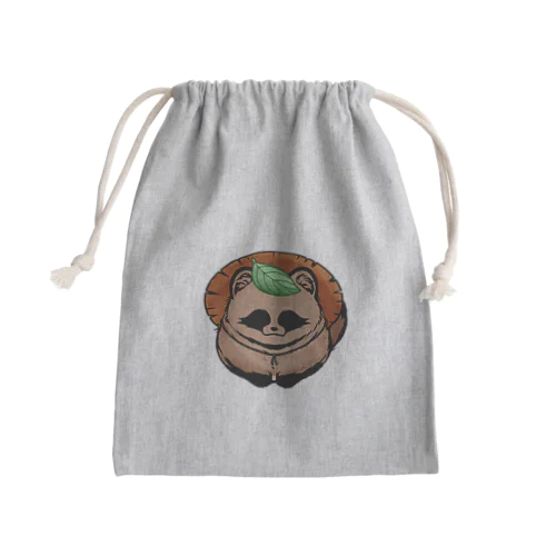 たぬきの『福ぽん』 Mini Drawstring Bag