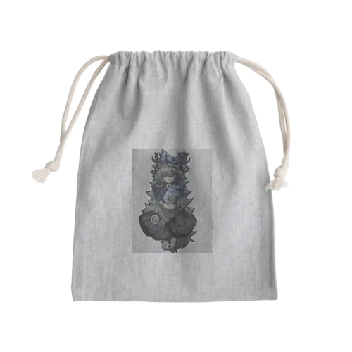 wolf君オリジナル巾着 Mini Drawstring Bag