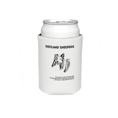 シェルティ　イラスト　forever Koozie