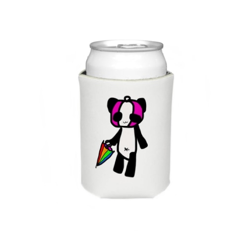 レインボー傘を持つぱんこちゃん Koozie