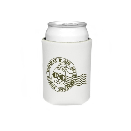 レトロなうさぎパイロットカーキ色 Koozie
