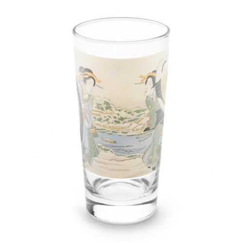 UKIYOE渓斎英泉隅田川畔雪中二美人 Long Sized Water Glass