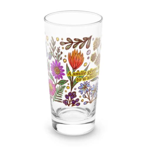 Garden flower Long Sized Water Glass