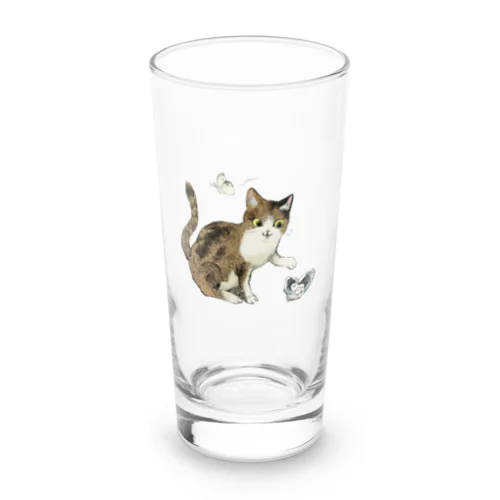 ロゴにゃんこ Long Sized Water Glass