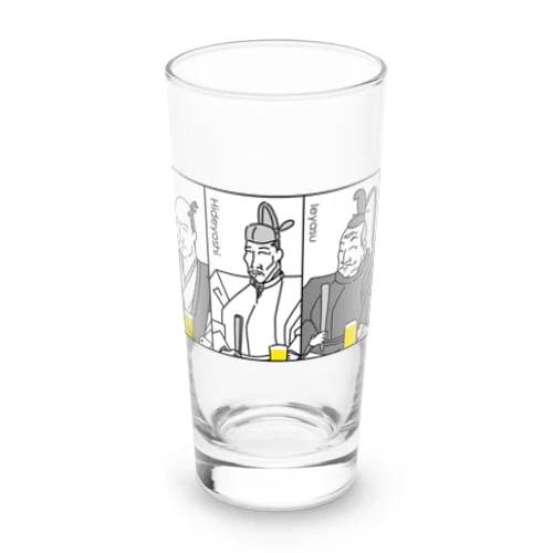 偉人 × BEER（三英傑）黒線画・枠付 Long Sized Water Glass