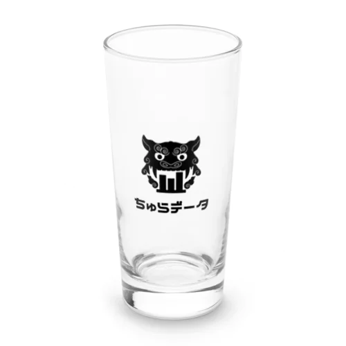 ちゅらデータ（公式ロゴ_黒） Long Sized Water Glass