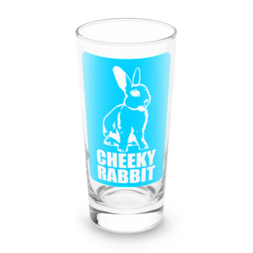 CR003_CheekyRabbit_blue Long Sized Water Glass