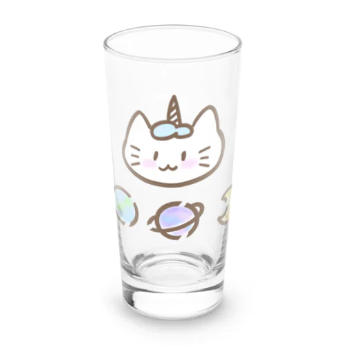 🪐ゆにねこ🪐水色(髪色) Long Sized Water Glass