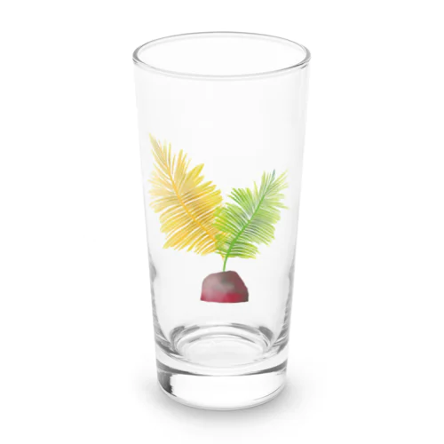 【Watercolor Plants】 Long Sized Water Glass