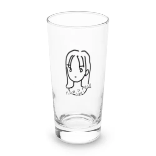 Have a nice day!!! ロングヘアな彼女 Long Sized Water Glass
