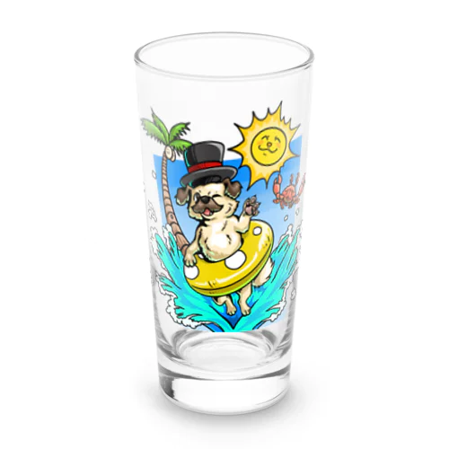 ペキニーズのパパ、夏を満喫する Long Sized Water Glass