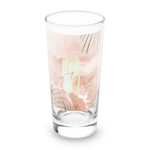 南国風ピンク Long Sized Water Glass
