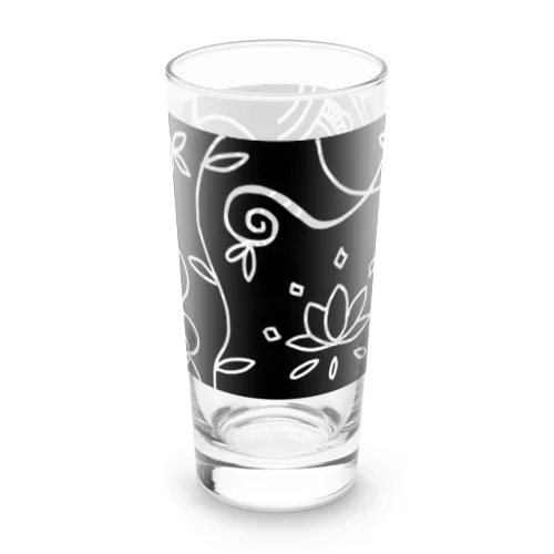 アジアン風モノクロ Long Sized Water Glass