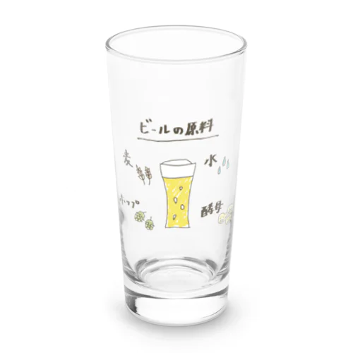 ビールの原料 Long Sized Water Glass