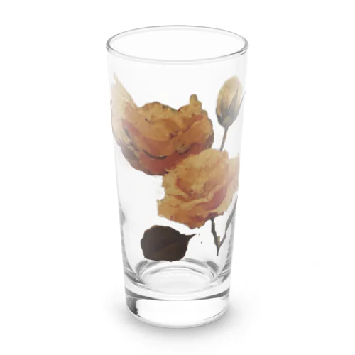 バラ 油彩 ロンググラス
