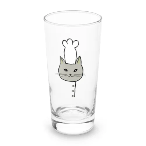 にゃんこのコックさん Long Sized Water Glass