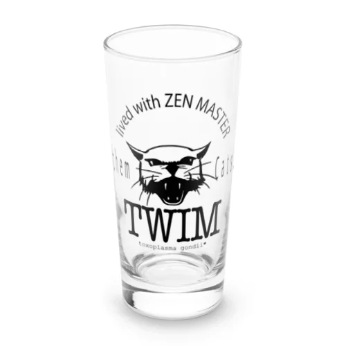 世界はにゃんのもの　禅ロゴStyle Long Sized Water Glass