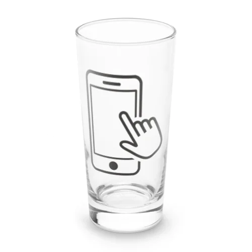 スマホいじってます Long Sized Water Glass