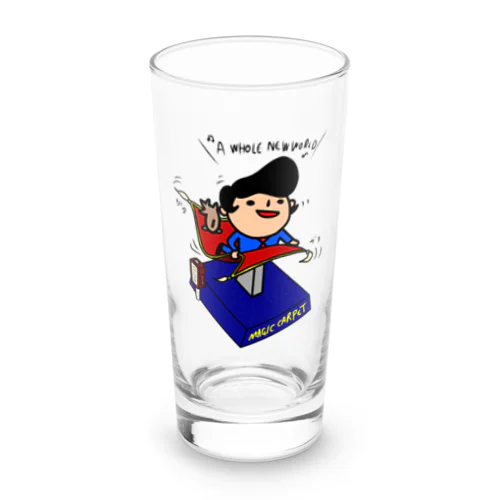 魔法の絨毯に乗れるなんて! Long Sized Water Glass