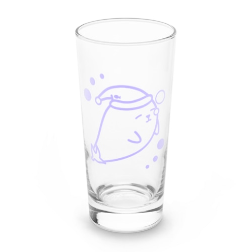 なすあじゃ すやすやver.（ラベンダー） Long Sized Water Glass