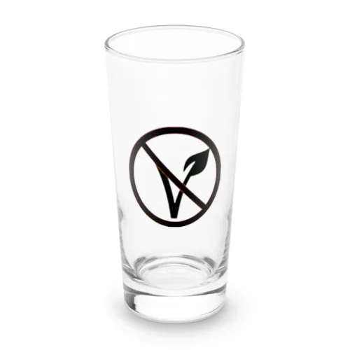 NO VEGAN （黒ロゴ） Long Sized Water Glass