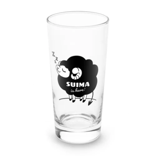 睡魔が来たぞ！（黒ヒツジ） Long Sized Water Glass