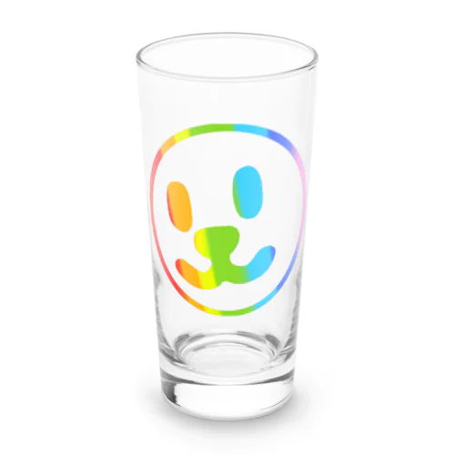 Smile Face Rainbow Line Long Sized Water Glass