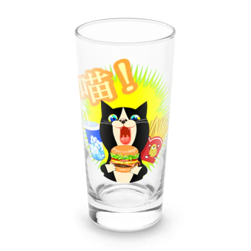 美味！ハンバーガー猫 Long Sized Water Glass