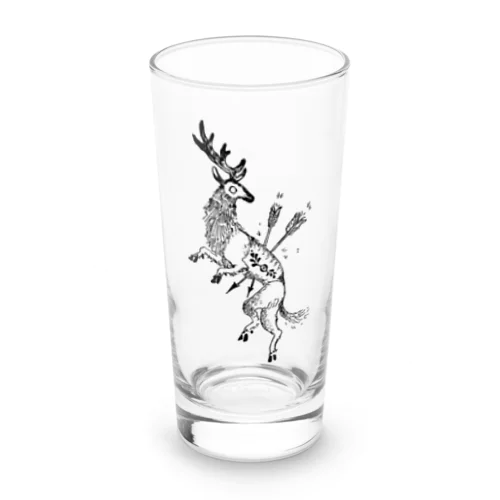 Deer & Arrow / dark tribe - white Long Sized Water Glass