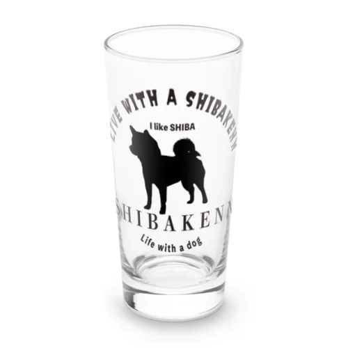 柴犬のロゴ Long Sized Water Glass