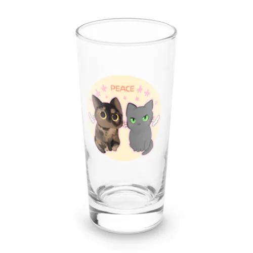 ハムモモ平和チームイラストグッズ Long Sized Water Glass