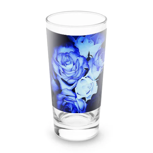 BLUE Rose Long Sized Water Glass