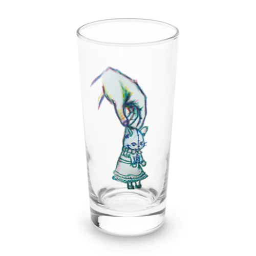 摘まれ猫さん Long Sized Water Glass