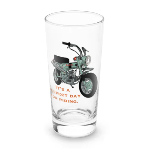 バイクTシャツ　レトロなダックス Long Sized Water Glass