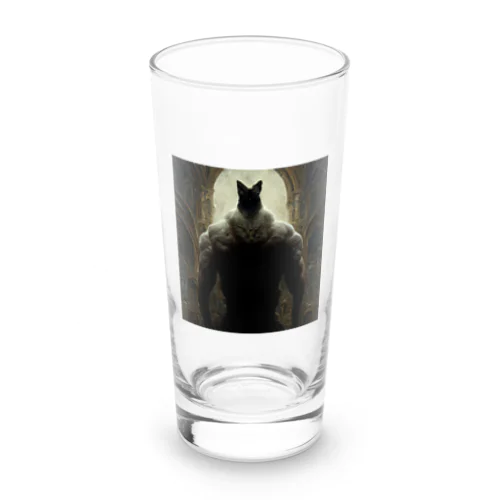 マッチョ＋猫の頭でAI君 Long Sized Water Glass