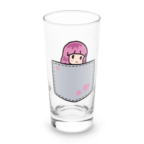 すん顔女子(おかっぱ) Long Sized Water Glass