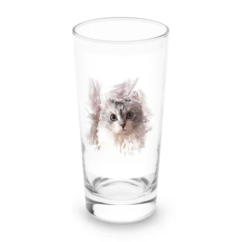 猫　デッサン風イラスト Long Sized Water Glass