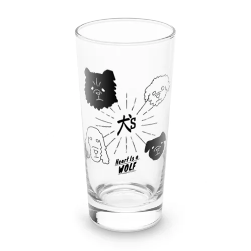 犬ズ (心はオオカミ) Paint It Black Long Sized Water Glass