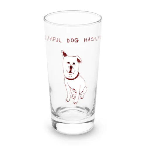 わんこ歴史デザイン「忠犬ハチ公」（Tシャツ・パーカー・グッズ・ETC） Long Sized Water Glass