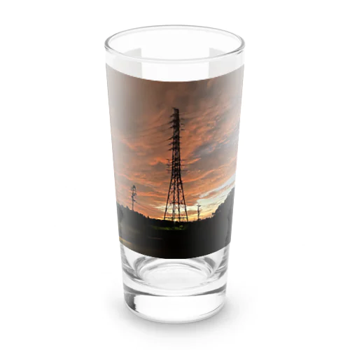 目が覚めるような朝焼け Long Sized Water Glass