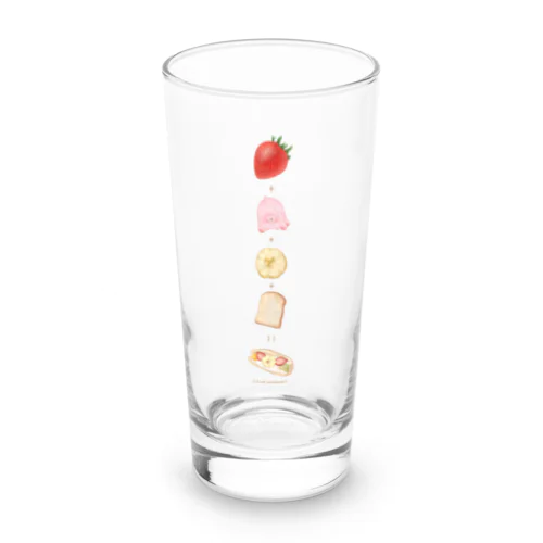 🍓＋🧸＋🍌＋🍞＝フルーツサンド Long Sized Water Glass