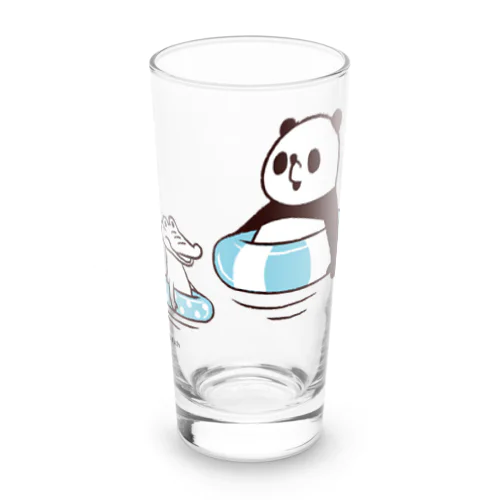 プールでパンダとワニ パンダのおはなし  Long Sized Water Glass