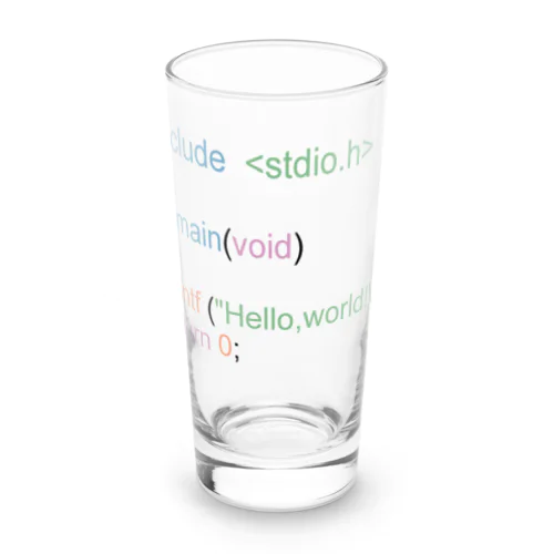 C言語 HelloWorld Long Sized Water Glass