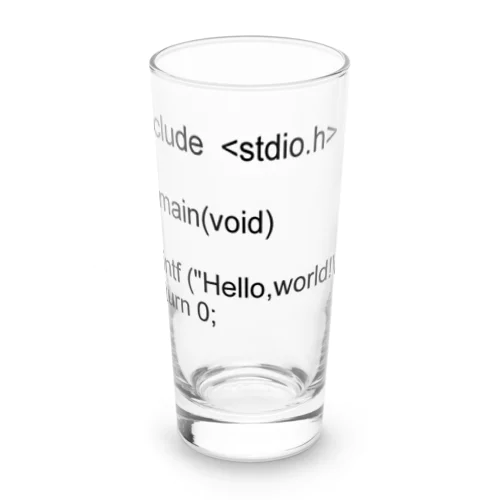 C言語 HelloWorld 黒一色 Long Sized Water Glass