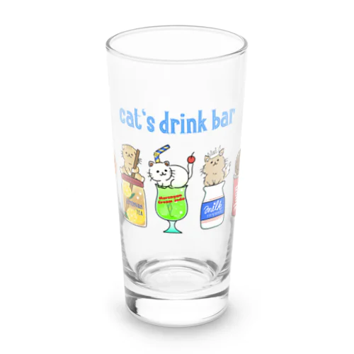 cat's drink bar Long Sized Water Glass