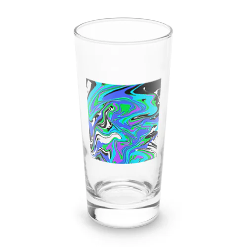 マーブル柄　ブルー Long Sized Water Glass