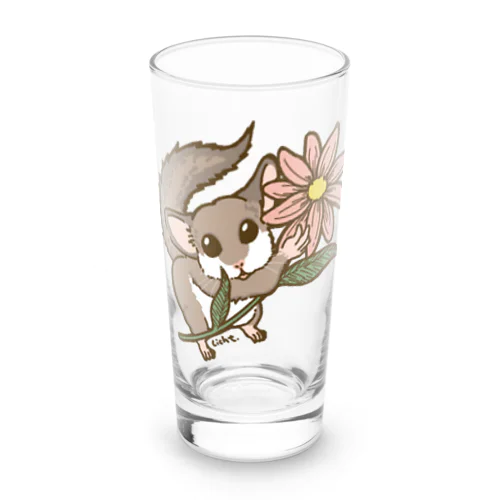 一輪のお花とアフリカヤマネ Long Sized Water Glass