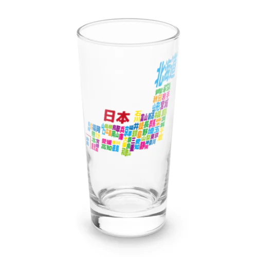 日本地図ー漢字タイプー Long Sized Water Glass