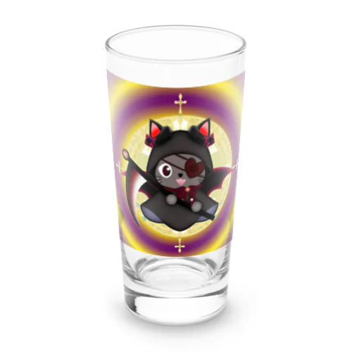 デスにゃん (little dark cat) Long Sized Water Glass