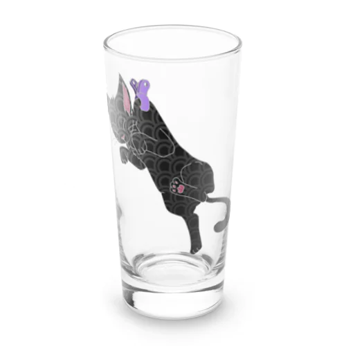 和柄猫 黒猫 Long Sized Water Glass